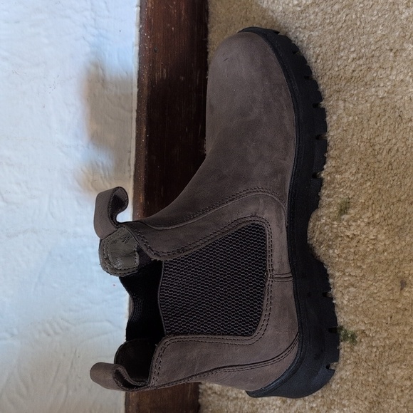 Zara Womens Suede Pull On Platform Ankle Boots Brown US 6.5  EU 37 - Picture 10 of 14